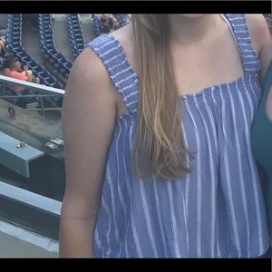 Hollister Blue and White stripped top